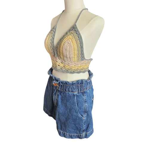 Festival Crochet top - side view on Mannequin