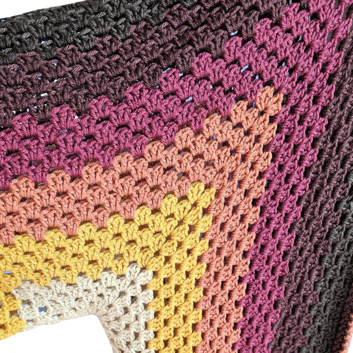 Autumn Drift Oversize Hexagon Cardigan