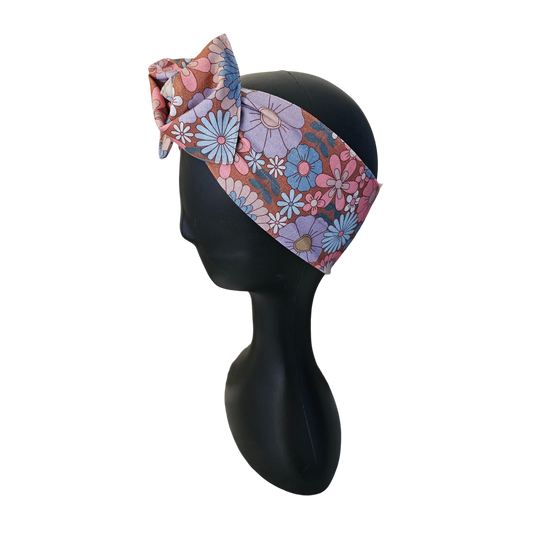 Wire Headwrap- Floral Side View