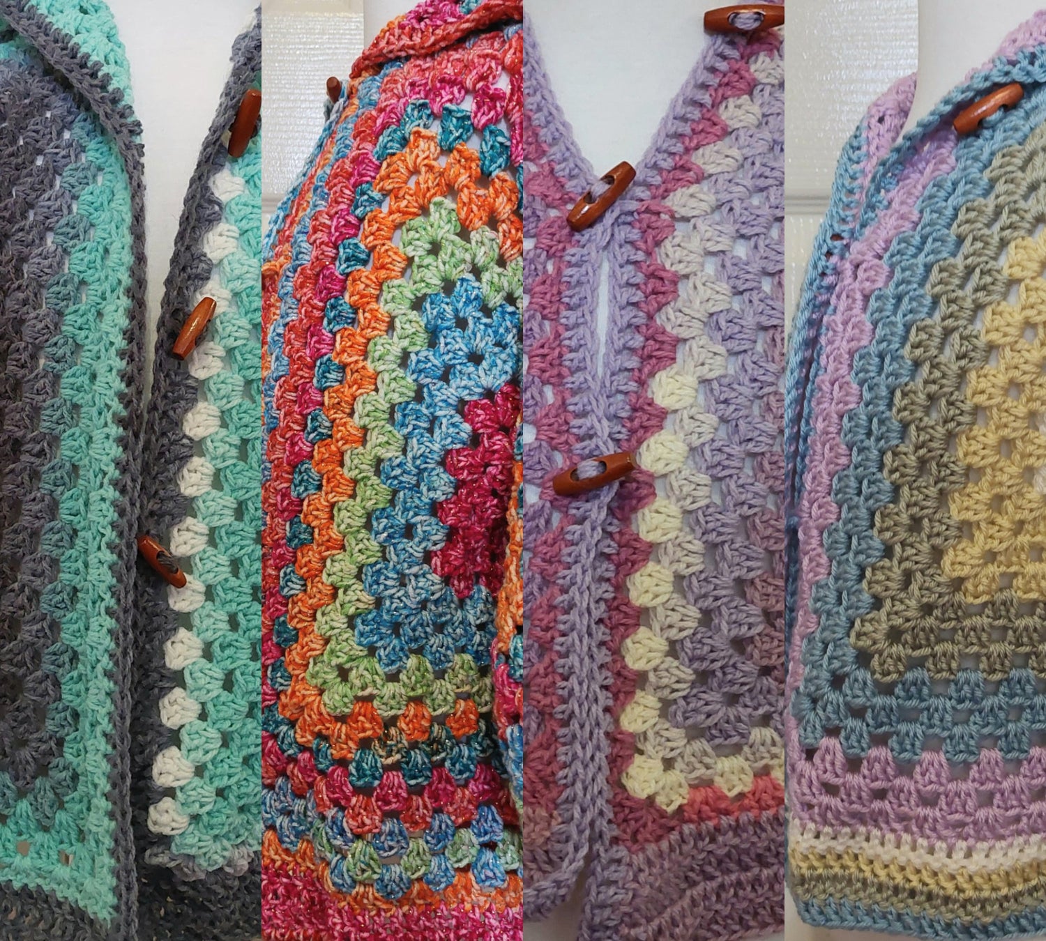 Handmade Crochet Hexagon Cardigans