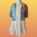 Maggie Kids 3/4 Sleeve Hexagon Cardigan