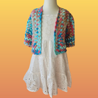 Maggie Kids 3/4 Sleeve Hexagon Cardigan
