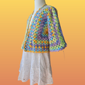 Peony Kids 3/4 Sleeve Hexagon Cardigan