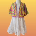 Fleur Kids 3/4 Sleeve Hexagon Cardigan