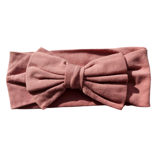 Dusty Pink Baby Bow Headband