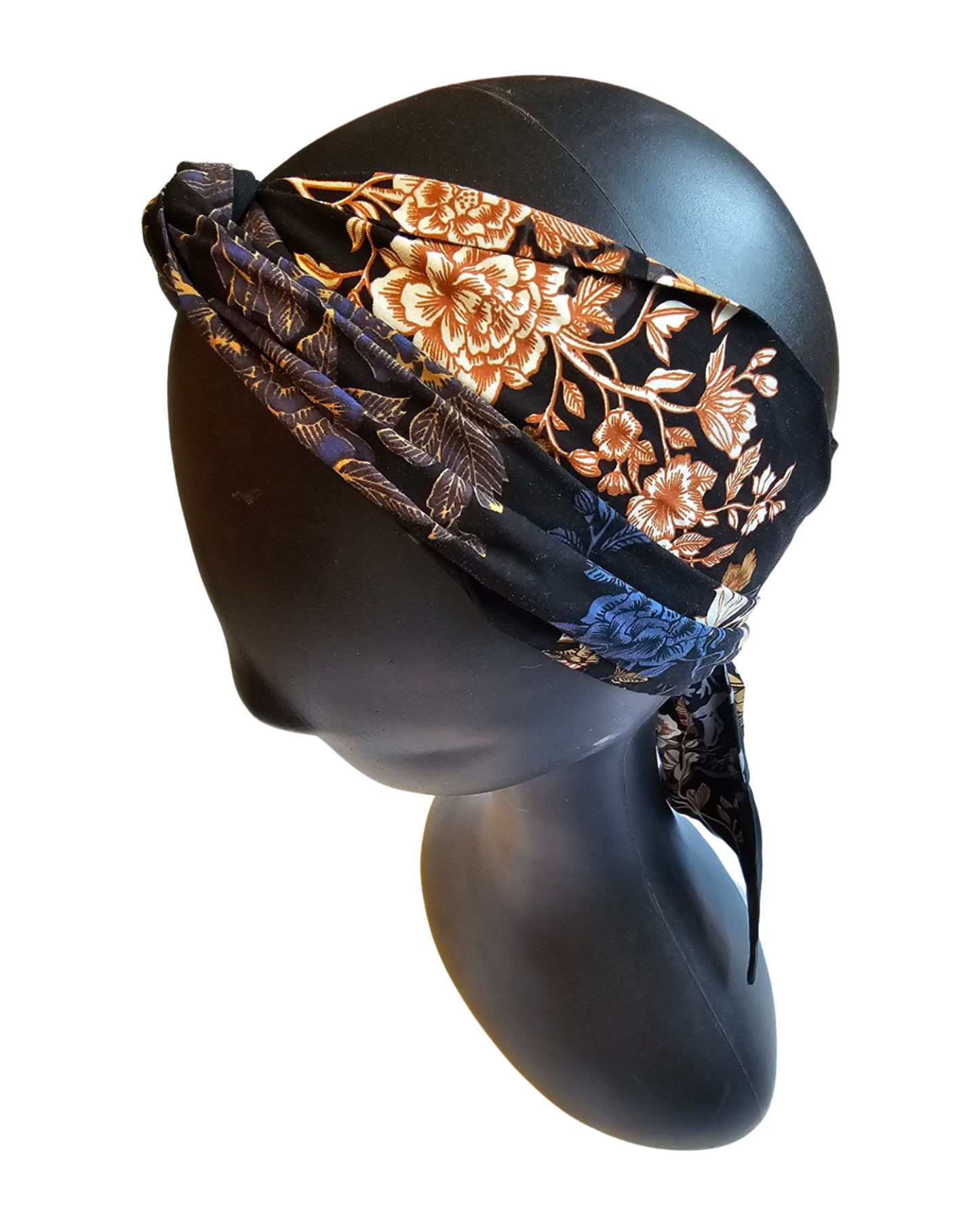 Midnight Flower Head Scarf