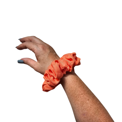 Scrunchie - apricot wrist view