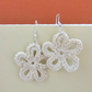 Cream Daisy Crochet Earring