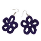 Purple Daisy Crochet Earring