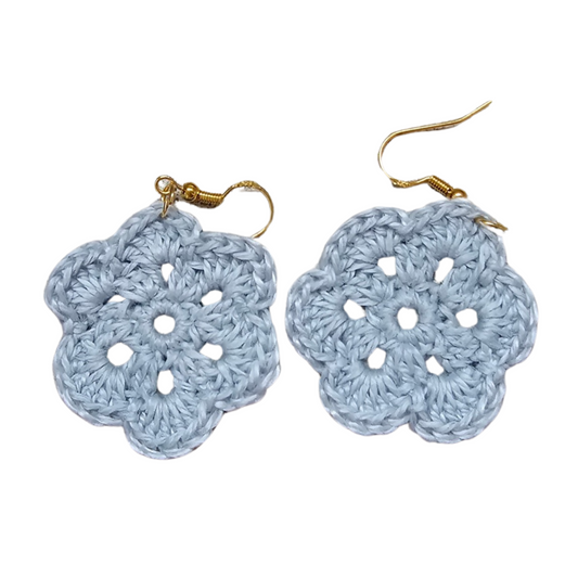 Clementine Blue Crochet Earring