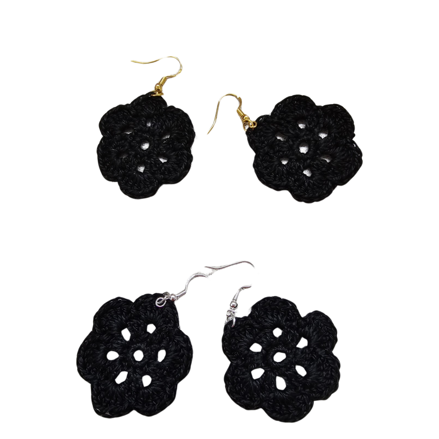Clementine Black Crochet Earring