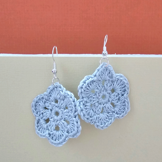 Clementine Blue Crochet Earring