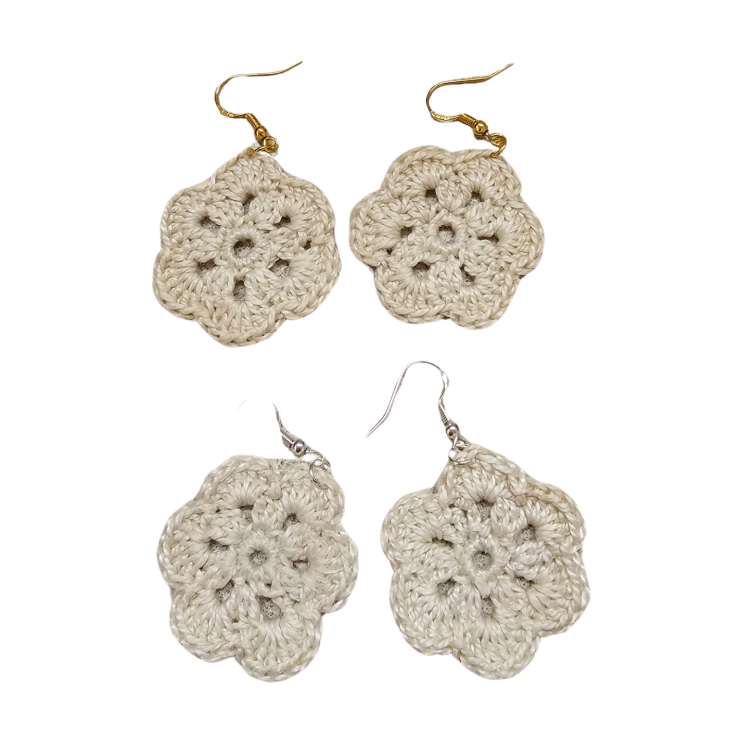 Clementine Cream Crochet Earring