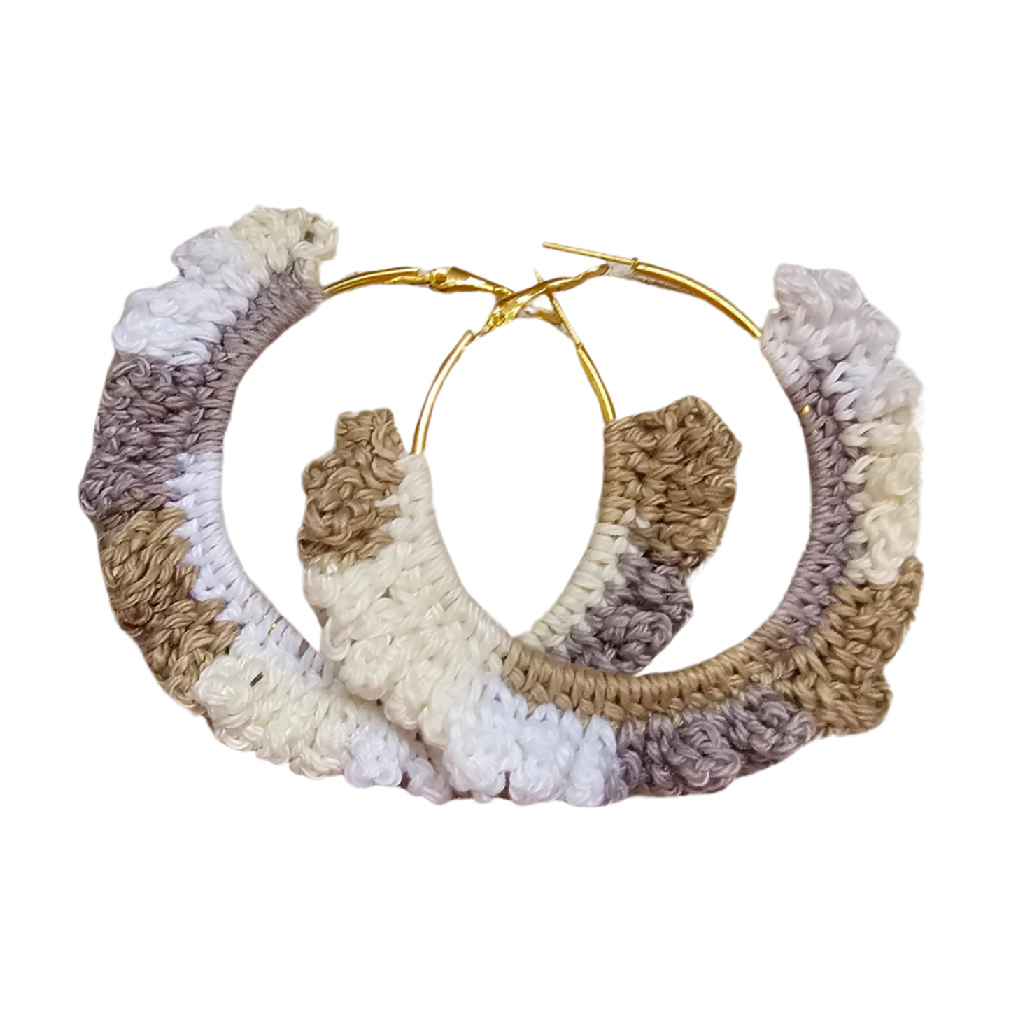 Earth Hoop Crochet Earring