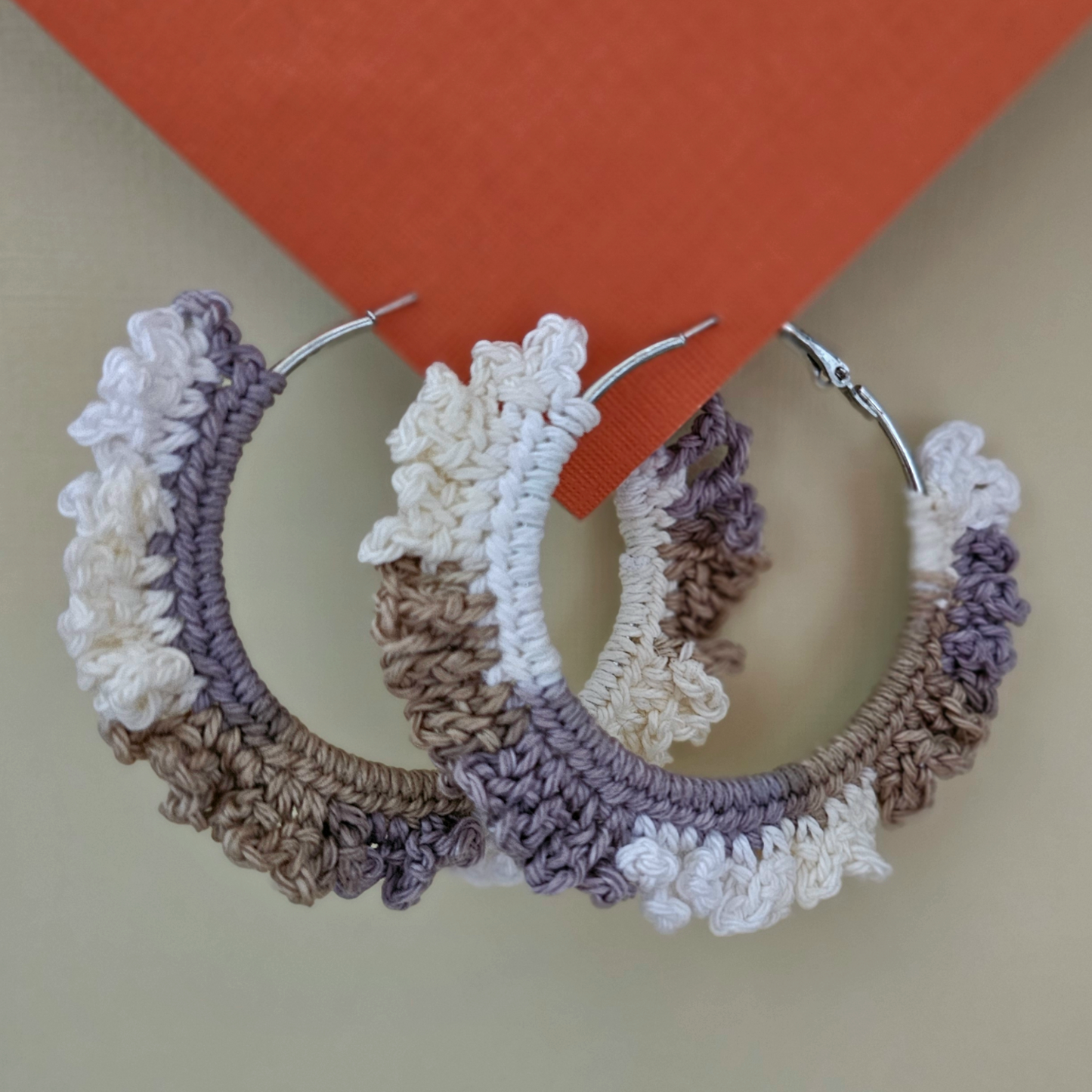 Earth Hoop Crochet Earring