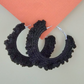 Black Hoop Crochet Earring