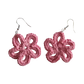 Pink Daisy Crochet Earring