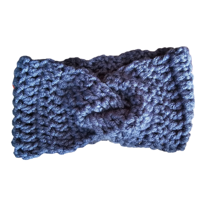 Crochet Headband - Blue Flat VIew