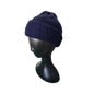 Knitted Beanie - Navy Side View