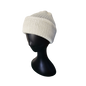 Knitted Beanie - Ivory Side View