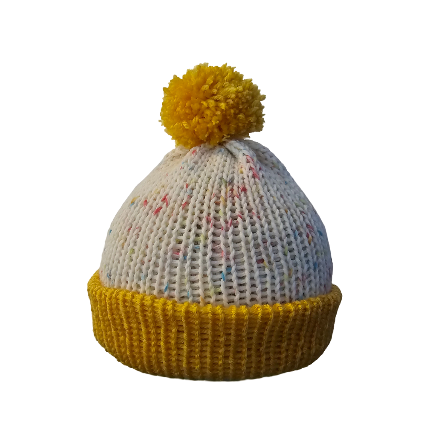 Sprinkled Yellow Kids Knitted Beanie