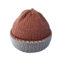 Knitted Beanie - Peach Two Tone Front VIew