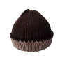 Knitted Beanie - Two Tone Brown Front View