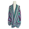 Plum Ladies  Oversize Hexagon Cardigan