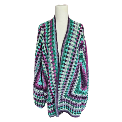 Plum Ladies Hexagon Cardigan