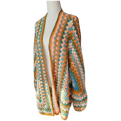 Peach Ladies Hexagon Cardigan