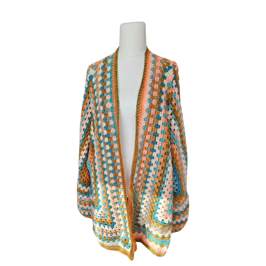 Peach Ladies Hexagon Cardigan
