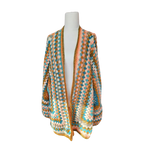 Peach Ladies Hexagon Cardigan