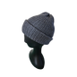 Knitted Beanie - Charcoal Side View