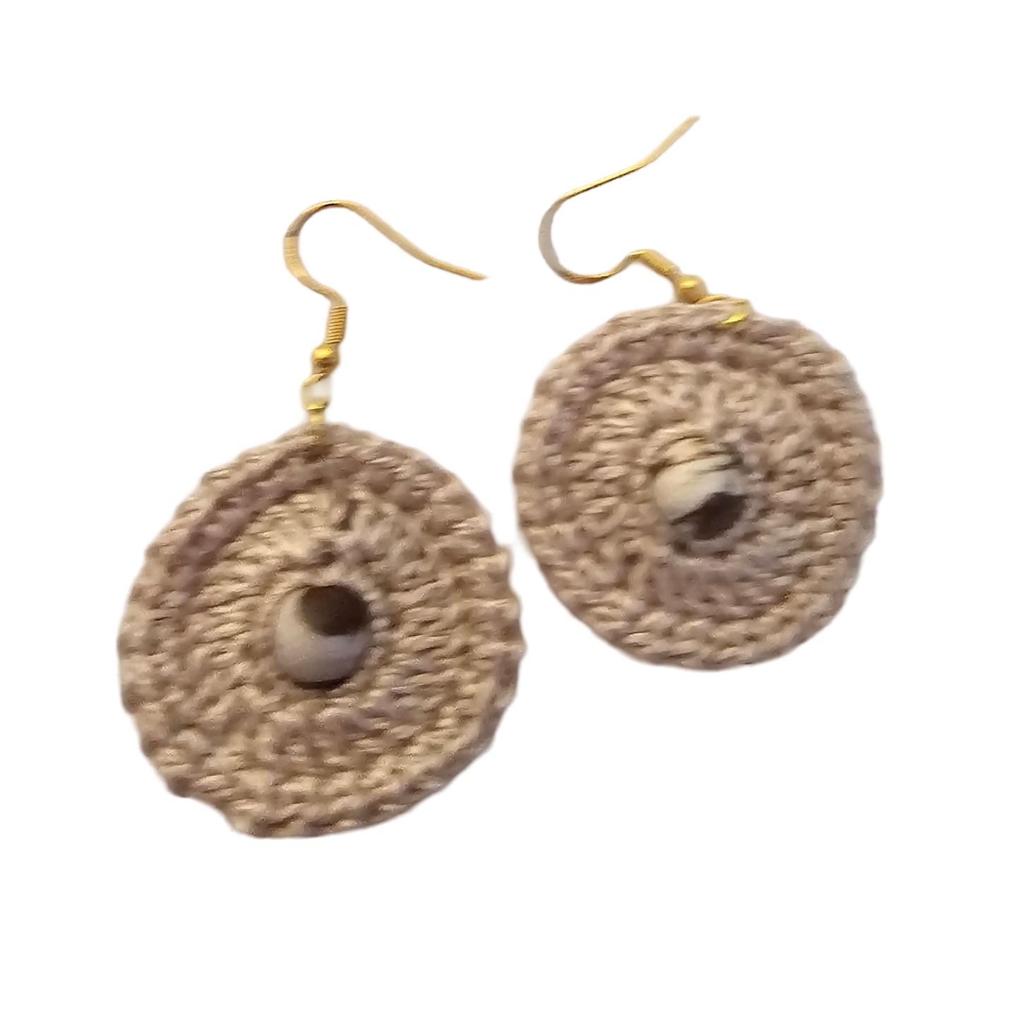 Jasper Beige Bead Crochet Earring