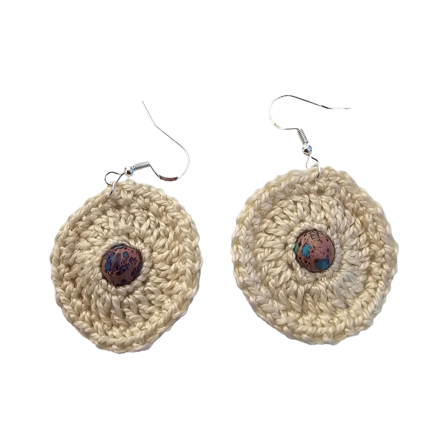 Imperial Cream Bead Crochet Earring