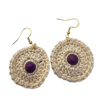 Imperial Cream Bead Crochet Earring