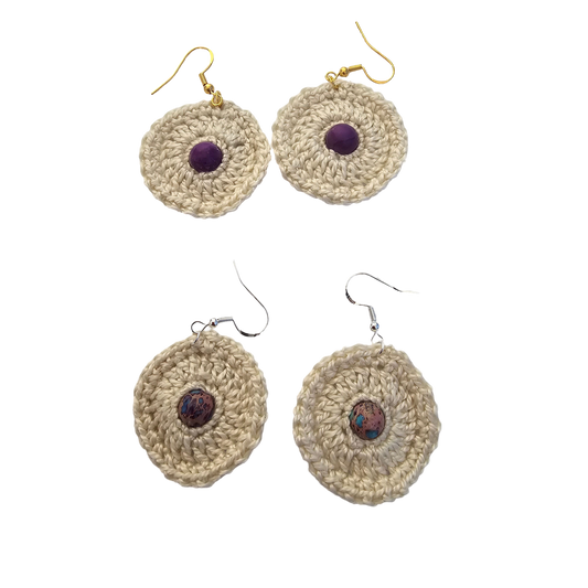 Imperial Cream Bead Crochet Earring