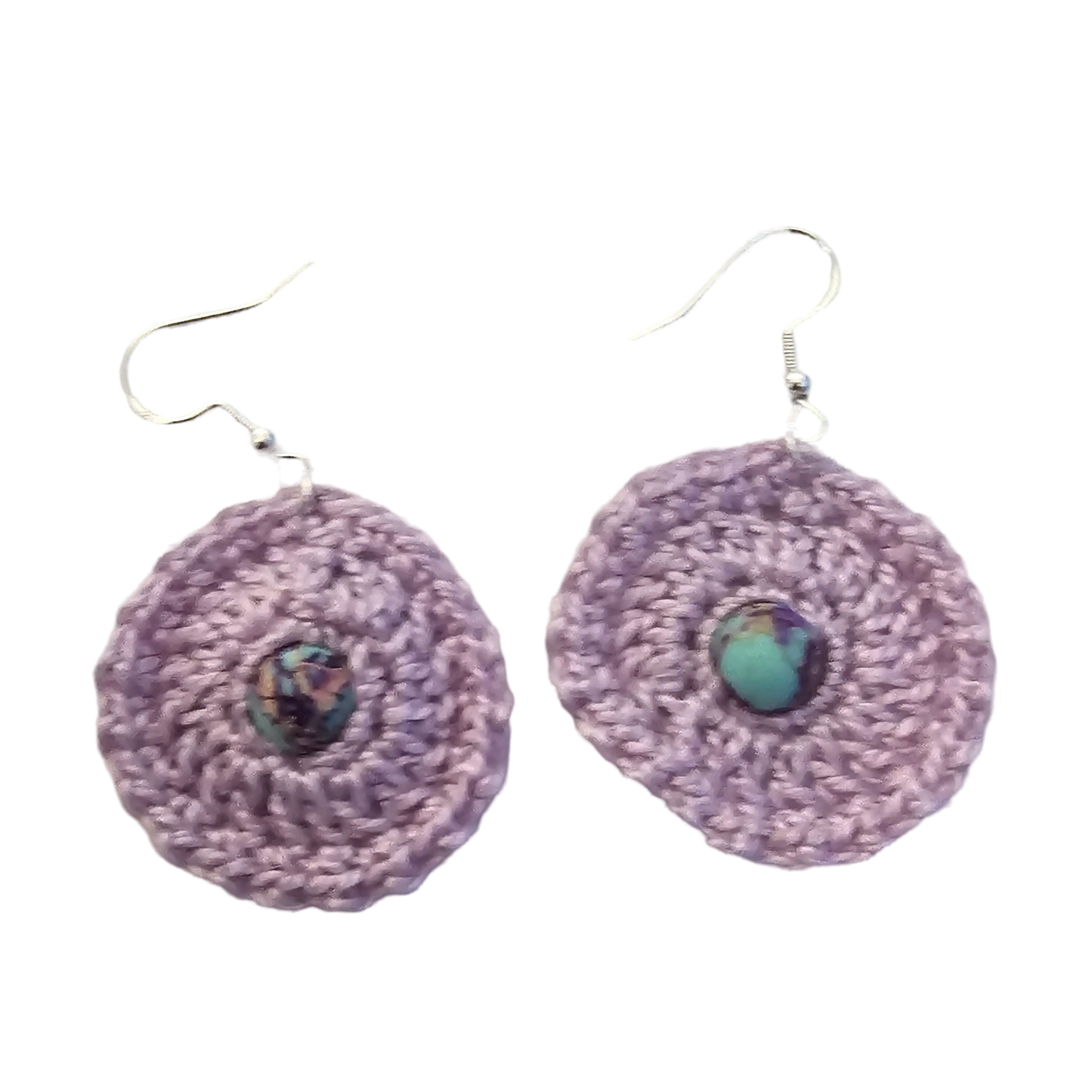 Imperial lavender Bead Crochet Earring