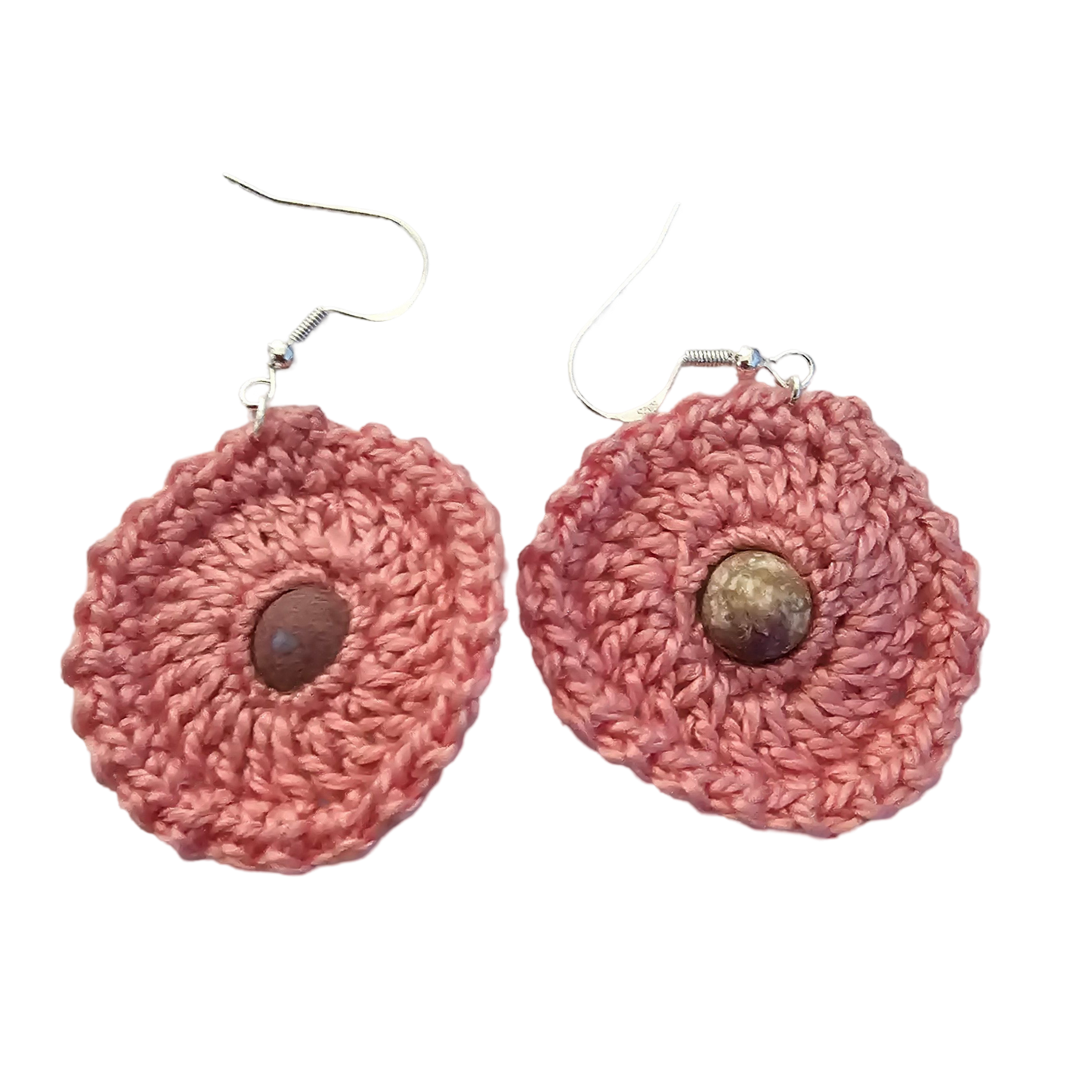 Imperial Pink Bead Crochet Earring