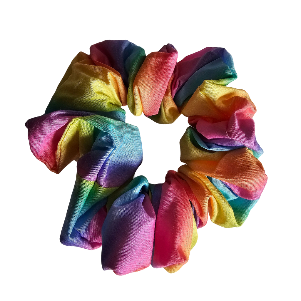 Scrunchie - Rainbow front view