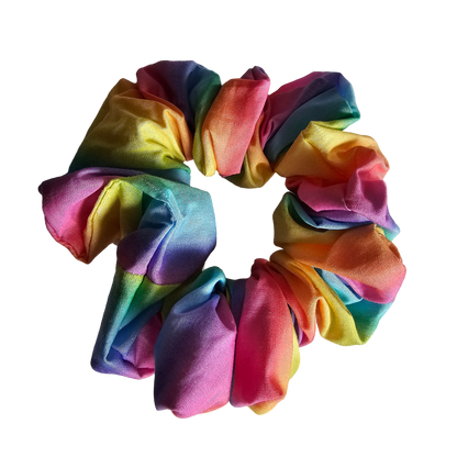 Scrunchie - Rainbow front view