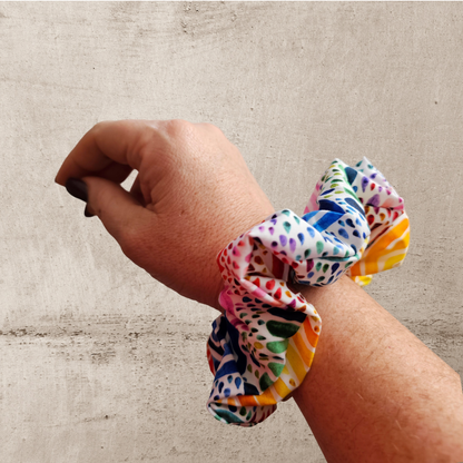 Scrunchie - Rainbow Pattern Wrist View