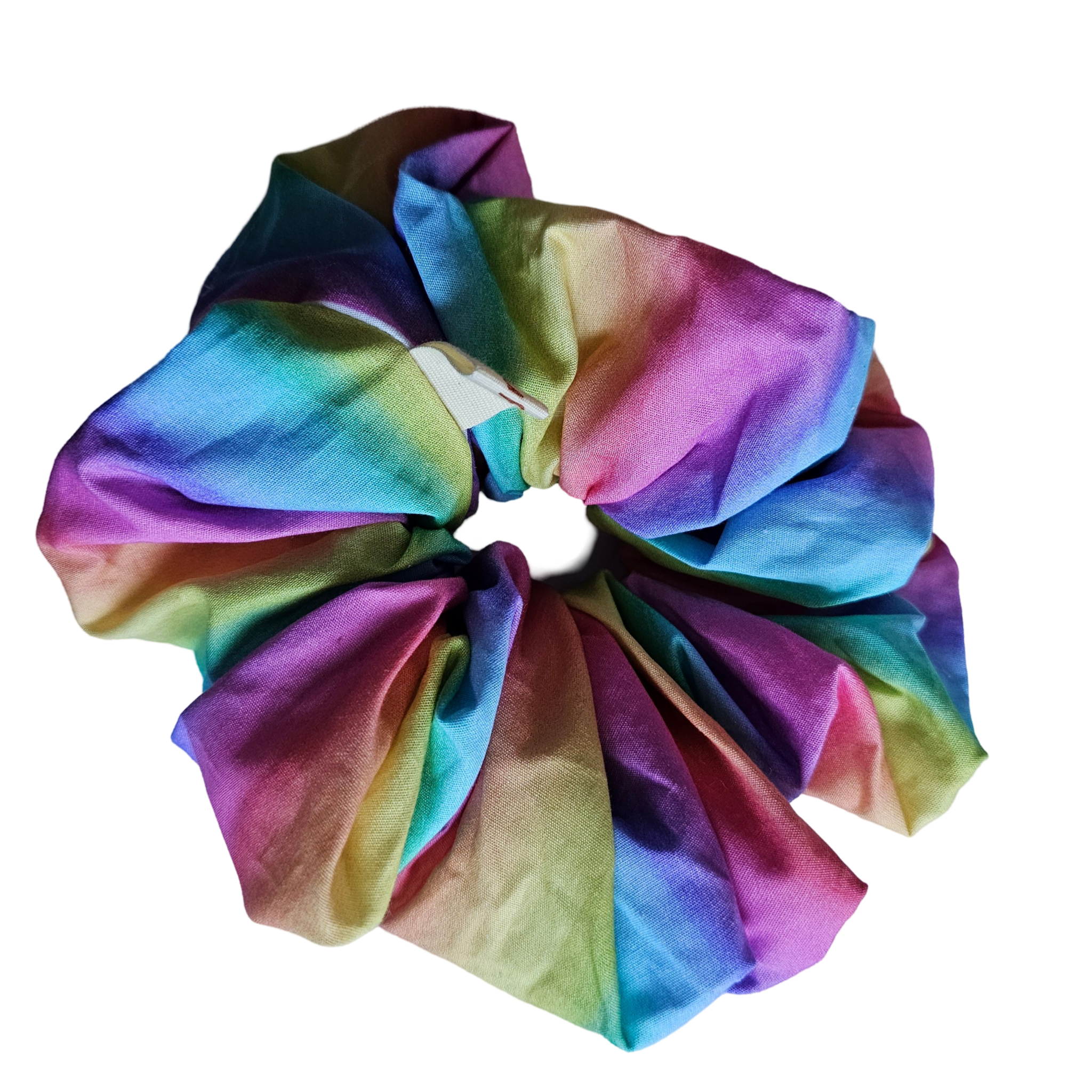 Hair Scrunchie - Rainbow front View
