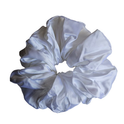 Hair Scrunchie - White Front View