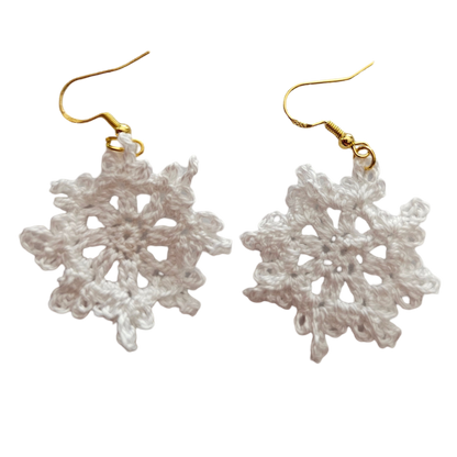 Snow Flake Crochet Earring