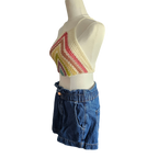 Crochet Top - Rainbow V Top Side View