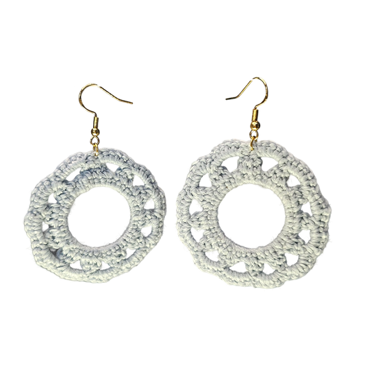 Royal Crochet Earring - Pale Blue