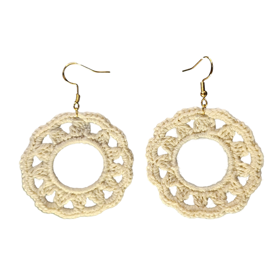 Royal Crochet Earring - Cream