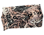 Flat View of girls pink animal print headband.