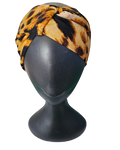 Animal Print Ladies Knotted headband on mannequin front view